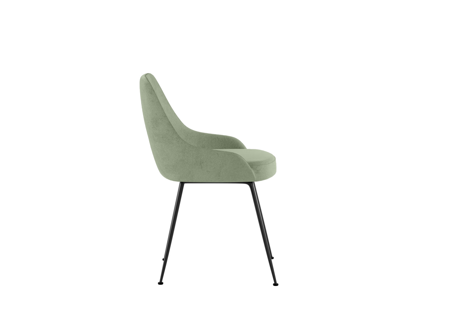 Nandy - Sedia in microfibra effetto velluto blu 1 pz