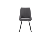 Fox - Sedia in microfibra grigia 4 pz