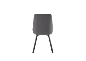 Fox - Sedia in microfibra grigia 4 pz