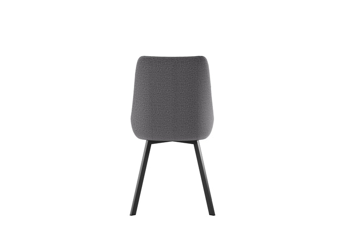 Fox - Sedia in microfibra grigia 4 pz