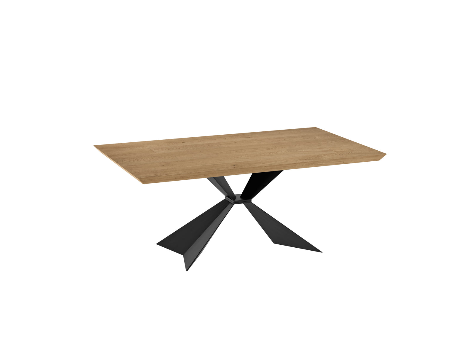 Stark - Tavolo fisso (200 x 100 cm) in impiallacciato nero