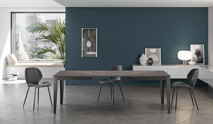 Big - Tavolo allungabile (130/290 x 80 cm) in Melaminico Nero