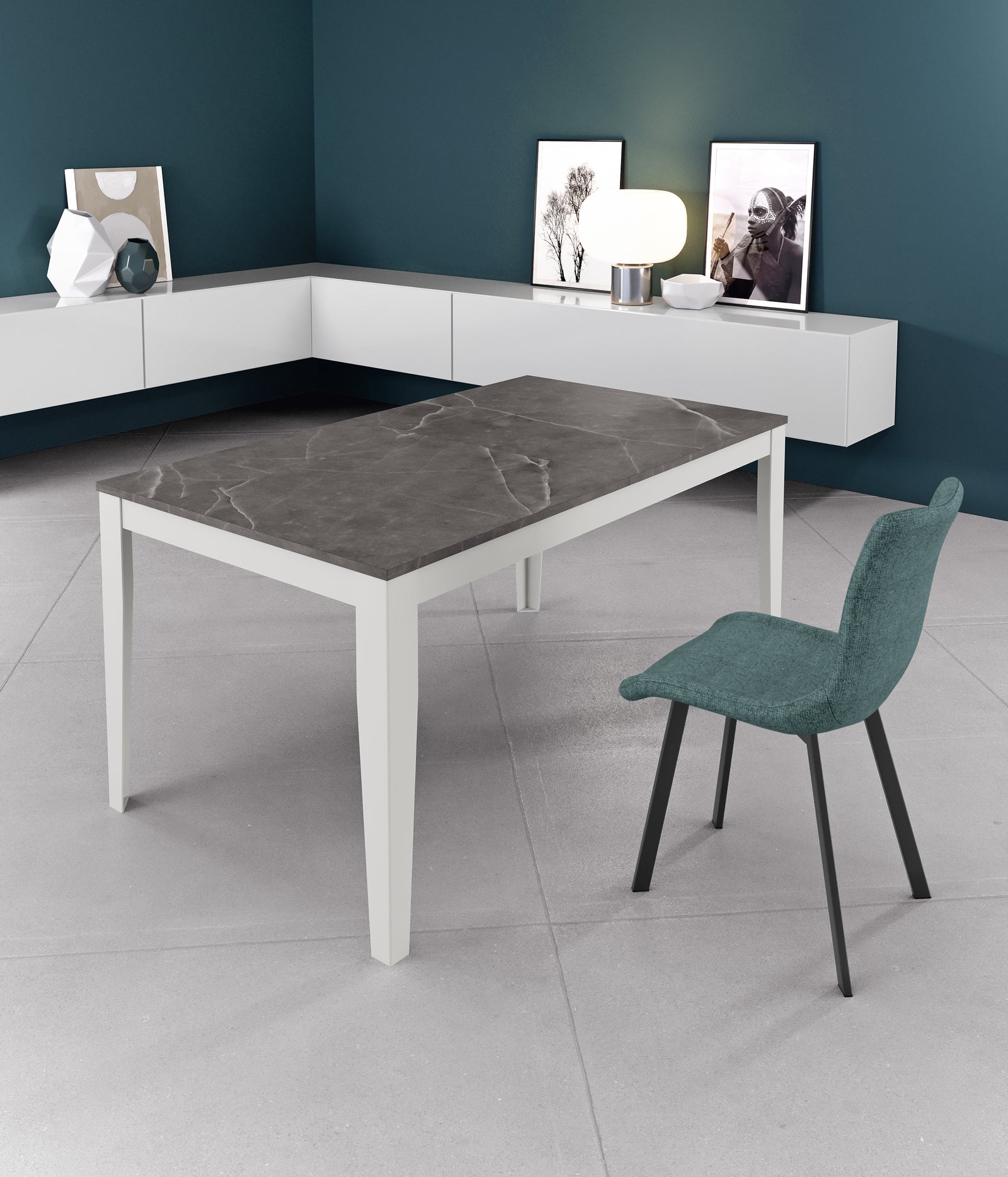 Big - Tavolo allungabile (156/316 x 90 cm) in Melaminico Bianco