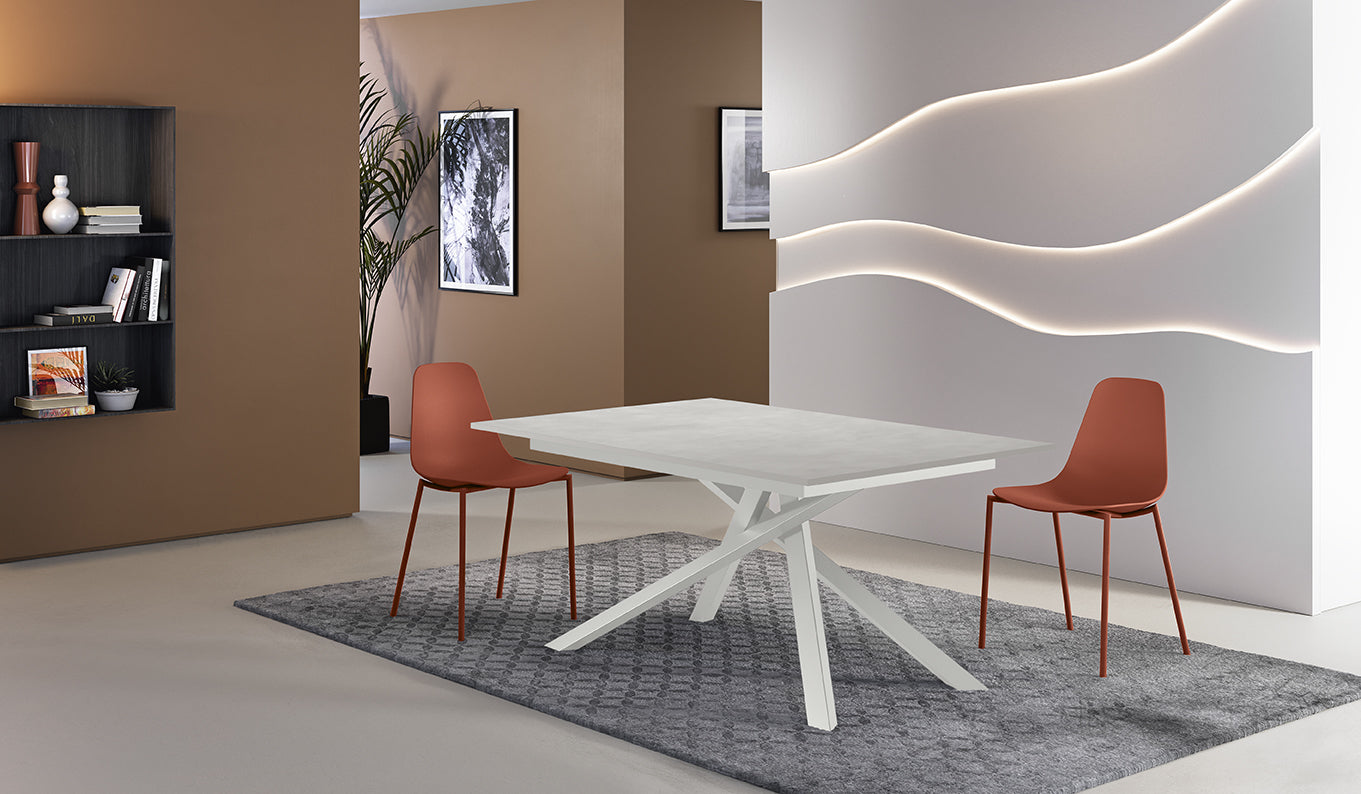 Pulse - Tavolo allungabile (140/190 x 90 cm) in Melaminico Bianco