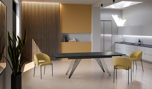 Match 1 - Tavolo allungabile (160/240 x 90 cm) in Ceramica Nera