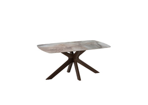 Gemini - Tavolo fisso (180 x 90 x 76 cm) in ceramica noce