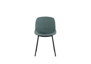 Eva - Sedia in tessuto blu 4 pz