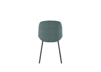 Eva - Sedia in tessuto blu 4 pz