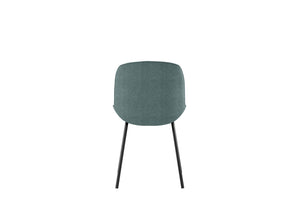 Eva - Sedia in tessuto blu 4 pz