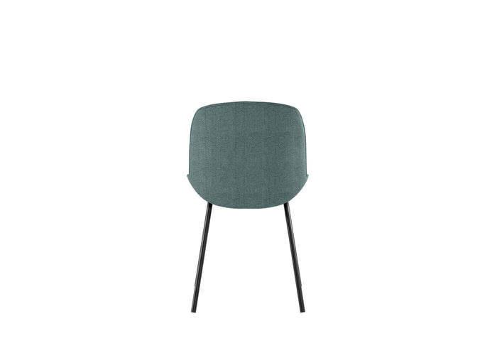 Eva - Sedia in tessuto blu 4 pz