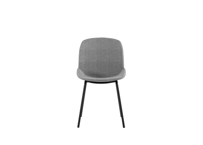 Eva - Sedia in tessuto grigio scuro 4 pz