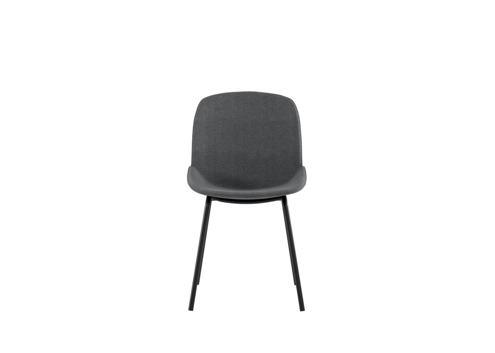 Eva - Sedia in tessuto grigio scuro 4 pz