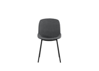 Eva - Sedia in tessuto grigio scuro 4 pz