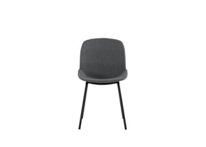 Eva - Sedia in tessuto grigio scuro 4 pz