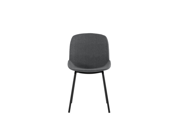 Eva - Sedia in tessuto grigio scuro 4 pz