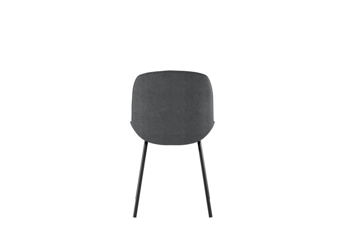 Eva - Sedia in tessuto grigio scuro 4 pz