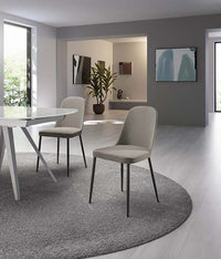 Tamara - Sedia in tessuto grigio scuro 4 pz