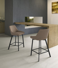 Fox - Sgabello in tessuto beige - Set da 2 pz