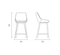 Fox - Sgabello in tessuto beige - Set da 2 pz