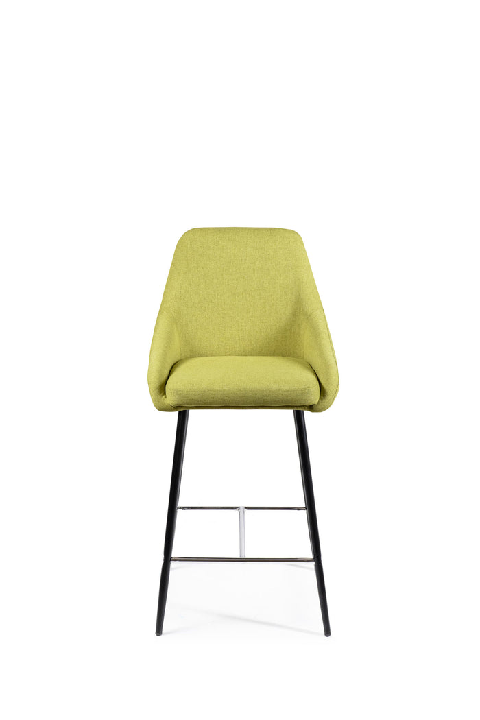 Ray - Sgabello in tessuto verde - Set da 1 pz