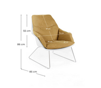 Grace - Poltrona in polipropilene giallo