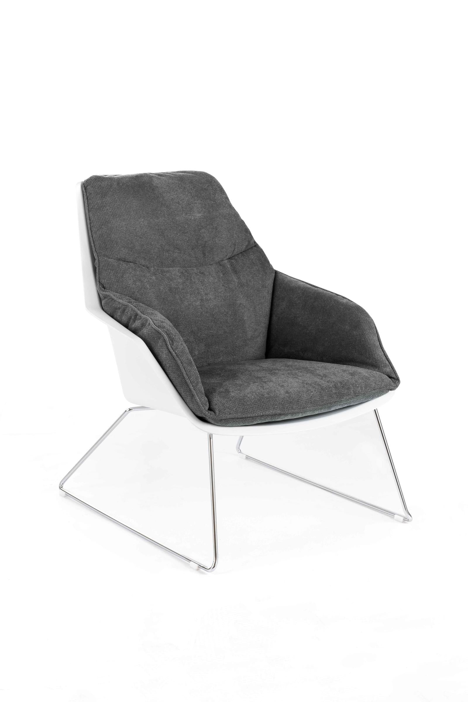 Grace - Poltrona in polipropilene grigio scuro