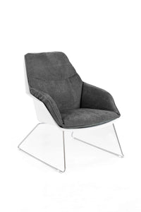 Grace - Poltrona in polipropilene grigio scuro