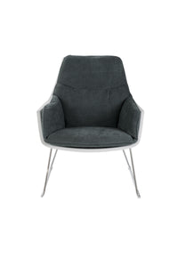 Grace - Poltrona in polipropilene grigio scuro