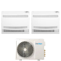 Condizionatore OneClima Dual Split Console 12+12 con MLT18x2/Y24 R-32 Wi-Fi Optional con Telecomando di Serie