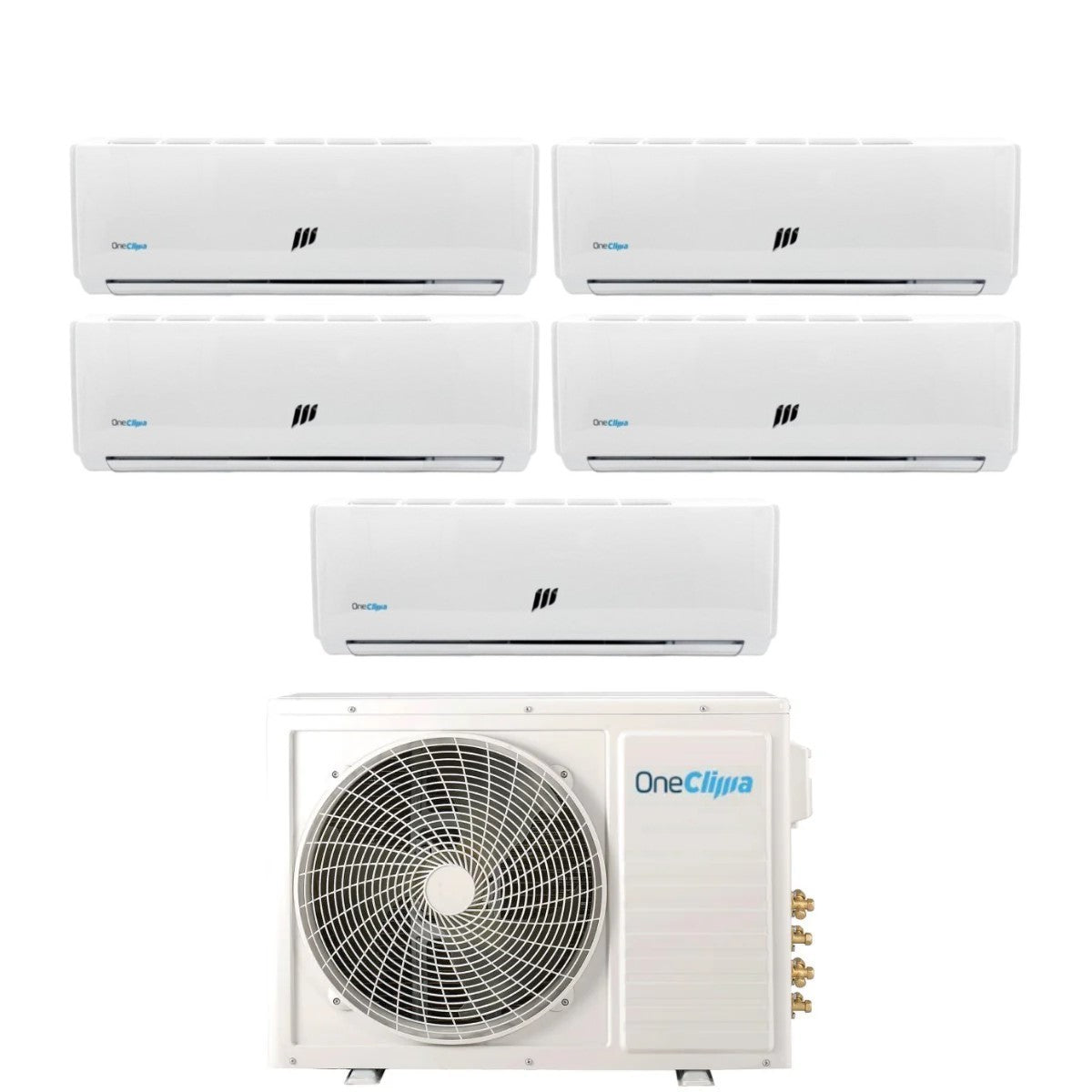 Condizionatore OneClima Penta Split Inverter serie PRO 9+9+12+12+12 con MLT42x5/Y24 R-32 Wi-Fi Optional 9000+9000+12000+12000+12000