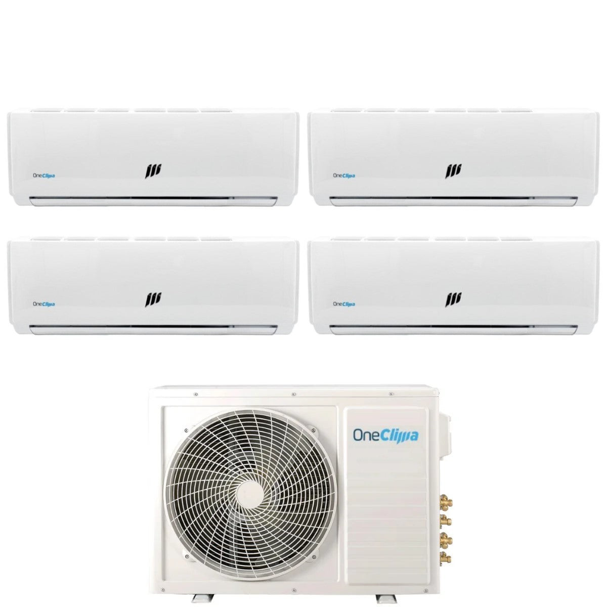 Condizionatore OneClima Quadri Split Inverter serie PRO 9+9+9+12 con MLT42x5/Y24 R-32 Wi-Fi Optional 9000+9000+9000+12000