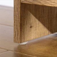 Mobile TV Banc TV 110 cm Design Industriale, con 2 Armadi, 2 Nicchie, 2 Passacavi, Nero