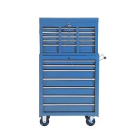 Carrello Portautensili da Officina Professionale Porta Attrezzi con Cassettiera 61.5 x 33 x 113cm Blu