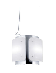 CAPPA DESSY cm 40 - Inox, vetro Bianco - 800 m3/h