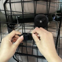 Griglia Divisoria Auto per Cani Universale con Larghezza Regolabile e Pieghevole, 93-150x42cm, Nero