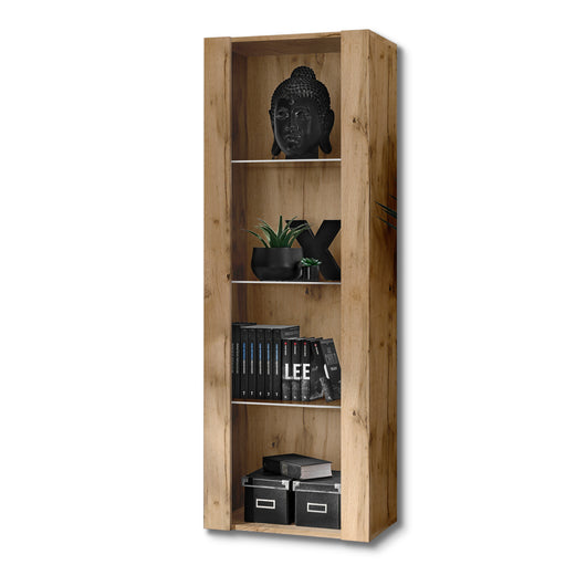 Vetrina Tivoli, Komodee, Wotan, Larghezza 55 cm x Altezza 159 cm x Profondità 35 cm, senza LED, 3 ripiani, Per soggiorno, Camera da letto, anticamera