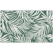 Tappeto Esterno per Balcone e Terrazza Reversibile con Fantasia a Foglie, 152x243 cm, Verde e Bianco