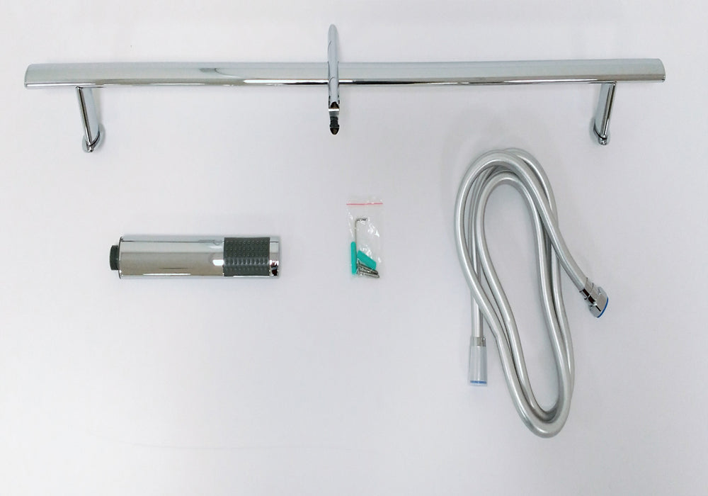 Asta saliscendi doccia 004 ottone cromato ovale doccetta relax p7,3xh80