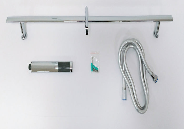 Asta saliscendi doccia 004 ottone cromato ovale doccetta relax p7,3xh80