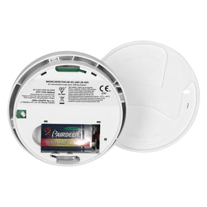 Rilevatore di Fumo Certificato EN 14604, Segnale da 85 dB, a batteria 9V inclusa