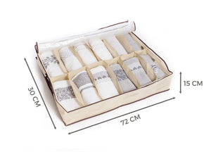 Organizer Spazio Cassetti Armadio Organizzatore Guardaroba Vani Scatola Pieghevole - 1 Pezzo - 12 Vani