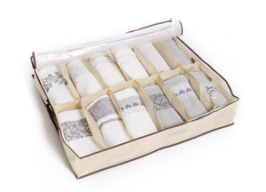 Organizer Spazio Cassetti Armadio Organizzatore Guardaroba Vani Scatola Pieghevole - 10 Pezzi - 12 Vani