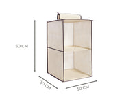 Organizer Spazio Cassetti Armadio Organizzatore Guardaroba Vani Scatola Pieghevole - 1 Pezzo - 2 Vani