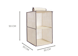 Organizer Spazio Cassetti Armadio Organizzatore Guardaroba Vani Scatola Pieghevole - 1 Pezzo - 2 Vani