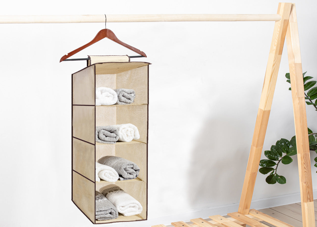 Organizer Spazio Cassetti Armadio Organizzatore Guardaroba Vani Scatola Pieghevole - 10 Pezzi - 4 Vani