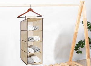 Organizer Spazio Cassetti Armadio Organizzatore Guardaroba Vani Scatola Pieghevole - 1 Pezzo - 4 Vani