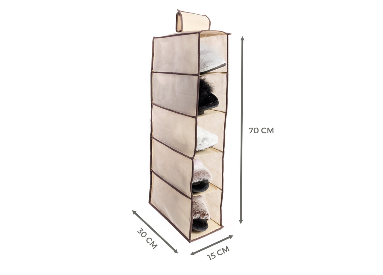 Organizer Spazio Cassetti Armadio Organizzatore Guardaroba Vani Scatola Pieghevole - 1 Pezzo - 5 Vani