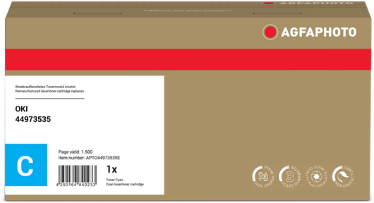 ORIGINAL Agfa Photo toner ciano APTO44973535E ~1500 Seiten Agfa Photo 44973535