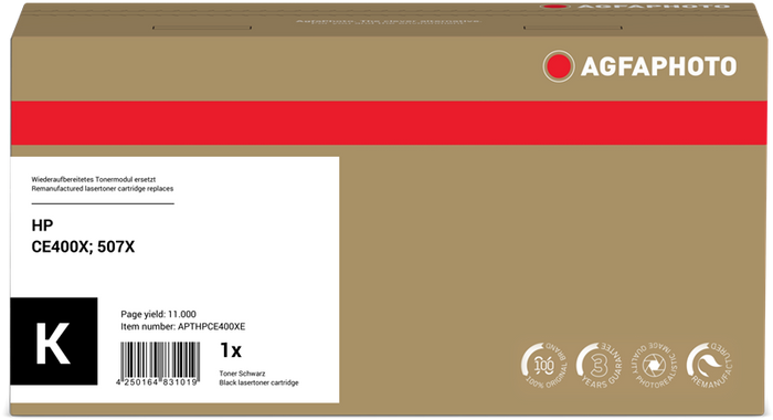 ORIGINAL Agfa Photo toner nero APTHPCE400XE ~11000 Seiten Agfa Photo 507X (CE400X)