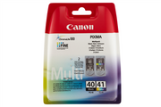 ORIGINAL Canon Multipack nero / differenti colori PG-40+CL-41 MCVP 0615B043 ~728 Seiten Cartuccia d'inchiostro Multipack PG-40/CL-41 C/M/Y